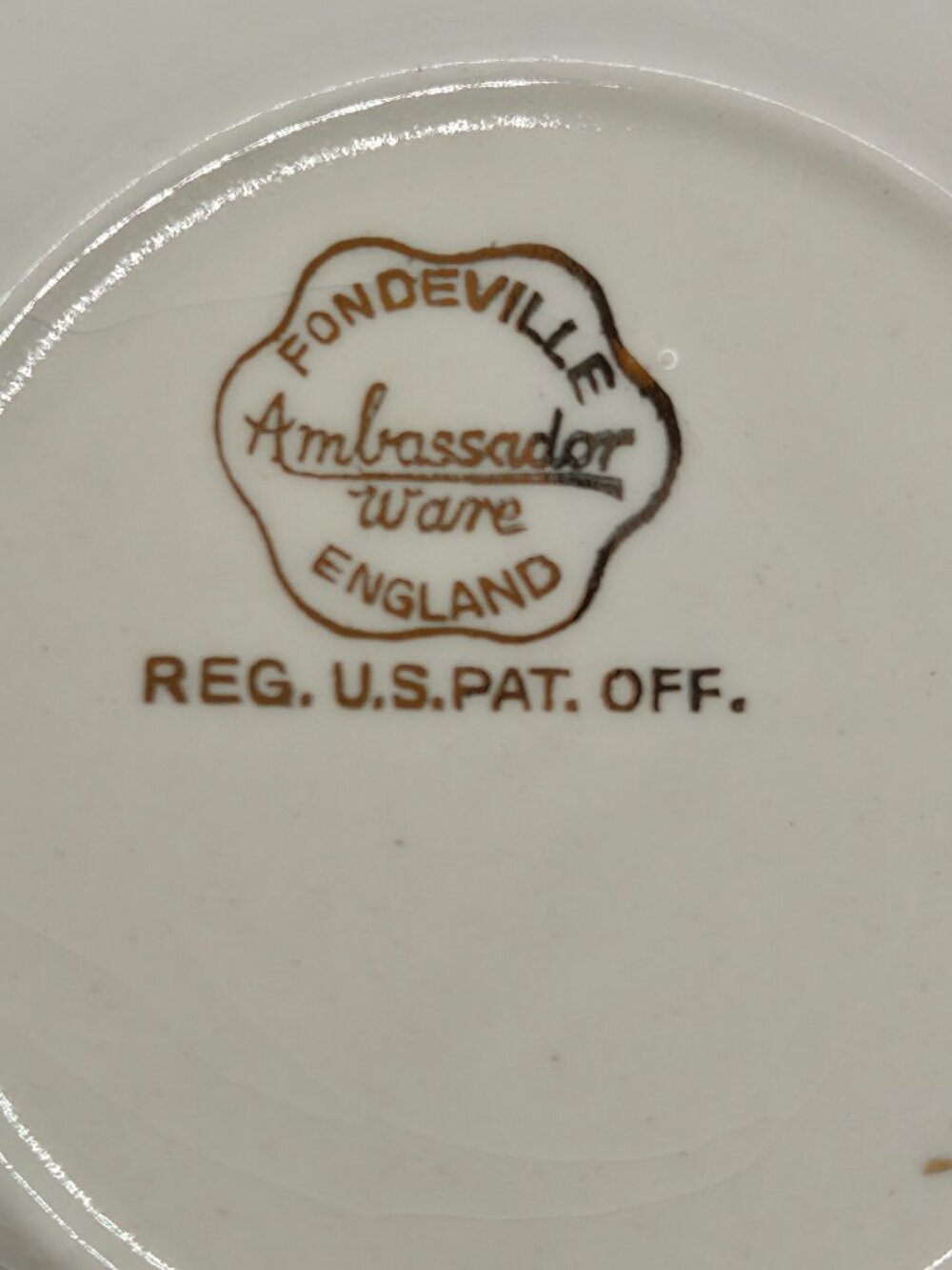 Vintage Demitasse Set 5 Red Gold Cups & Saucer Fondeville Ambassador England - Picture 2 of 10